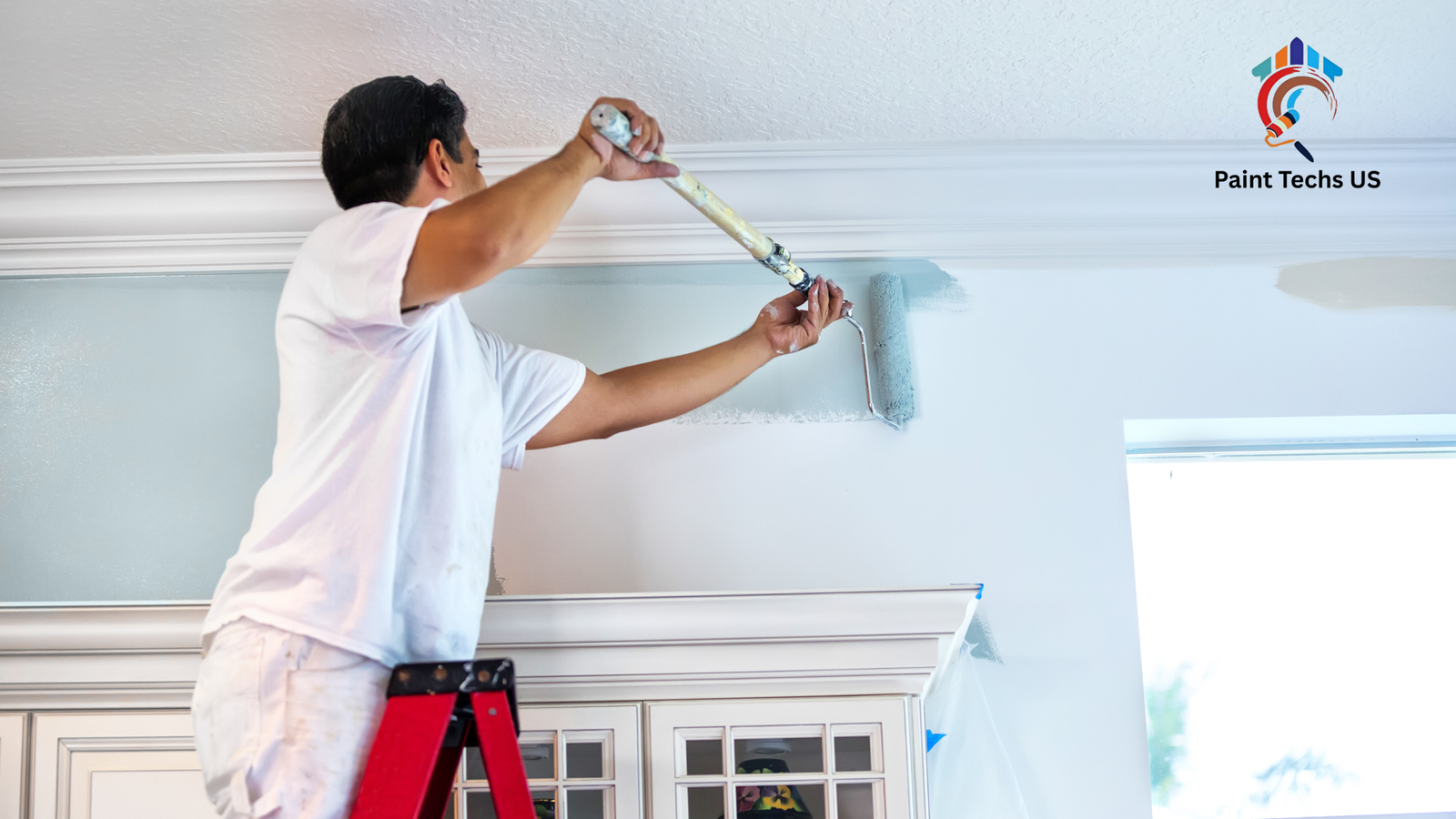 A house exterior being professionally painted to enhance curb appeal and durability.